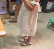 泰蘭尼斯夏季新款女寶寶涼鞋可愛軟底兒童鞋子透氣防滑女童公主鞋 米白 20 內(nèi)長13.5cm 適合腳長13.0cm 曬單實拍圖