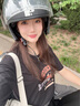 MJ STYLE純棉短袖T恤男女2025年夏季寬松休閑百搭美式復古風辣妹半袖上衣 曬單實拍圖