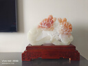 玄武石玉石牡丹花鳥(niǎo)玉雕擺件新中式客廳玄關(guān)家居辦公室裝飾工藝品送禮 富貴如意D144 曬單實(shí)拍圖