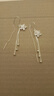玖長時（JiuChangShi）990純銀耳環(huán)花朵氣質(zhì)長款五瓣花流蘇銀耳墜生日禮物送女友 五瓣花流蘇耳線 足銀990 曬單實拍圖