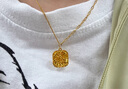 老廟黃金項(xiàng)鏈足金爆閃方糖套鏈送老婆送女友生日節(jié)日禮物 項(xiàng)鏈/約5.19g 曬單實(shí)拍圖