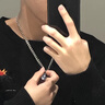 AWDA銘牌項鏈男生小眾高級感吊墜簡約百搭鎖骨鏈潮酷輕奢配飾生日禮物 銘牌項鏈（鏈長約50+5cm) 曬單實拍圖