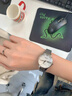 浪Longines手表琴女真鉆名牌全自動(dòng)機(jī)械表十大品牌防水鏤空情侶表 L789間金白面女 送表帶+手鏈 曬單實(shí)拍圖
