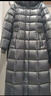 坦博爾羽絨服女鵝絨過膝長款亮面加厚女士羽絨服外套520892J 黑色 175  曬單實(shí)拍圖