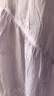 香影氣質印花連衣裙女2025夏裝新款米白色泡泡袖圓領中長絕美裙子 淺紫 XL 170/92A/125-140斤 曬單實拍圖