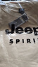 JEEP SPIRIT吉普重磅短袖T恤男夏季大碼半袖體恤美式印花上衣服 卡其 4XL  曬單實拍圖