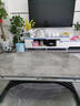 弛友多功能升降茶幾小戶型圓形餐桌兩用升降巖板一體式客廳家用折疊 /90*60cm[巖板]雪山石白 升降茶幾餐桌兩用 曬單實(shí)拍圖