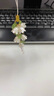 MPPMCK風(fēng)鈴掛件高顏值 小清新風(fēng)鈴蘭花手機吊飾設(shè)計感掛飾女掛繩鑰匙吊 白珠光鈴蘭吊墜-水晶款 曬單實拍圖