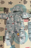 巴拉巴拉童裝嬰兒連體衣寶寶冬裝外出羽絨服服連帽鵝絨萌男童女童 綠色調(diào)00344-白鵝絨 73 cm 曬單實(shí)拍圖