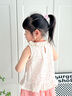 幼歌（YOUGE）夏季新款天絲亞麻荷葉邊清涼寬松口袋短褲寬松兒童裙褲 粉色 90 cm 曬單實(shí)拍圖