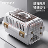 POPOCOLA貓咪航空箱手提貓籠子便攜外出家用貓包寵物托運(yùn)車載出行箱防應(yīng)激 航空箱大號(hào)+隔尿板+掛碗【20斤】 曬單實(shí)拍圖
