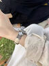 Z&Y適用用iwatch10表帶S9奢華S10四葉草貝母拼接蘋果手表s7皮質(zhì)applewatchS8夏天s6代氣質(zhì)Se精致女款 奶油白金扣 【適用新品10代iwatch】42mm表盤 曬單實(shí)拍圖