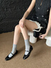 妙麗（Millies）品牌內(nèi)增高瑪麗珍鞋女真皮時尚休閑皮鞋2025夏季新款小眾百搭單鞋 黑色 36 (230mm)  標(biāo)準(zhǔn)碼 曬單實(shí)拍圖