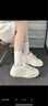 FILA FUSION斐樂潮牌女鞋滑板生活鞋2025夏新款50-50帆布鞋休閑鞋 奶白/寂靜粉-GH 37.5 曬單實(shí)拍圖