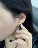 中國(guó)黃金（CHINA GOLD）18K金玫瑰花耳釘女款直針款鑲嵌花生日禮物送女友老婆教師節(jié)禮物18K金玫瑰花耳釘【一對(duì)】總重約0.3g 曬單實(shí)拍圖
