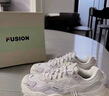 FILA  FUSION斐樂(lè)潮牌女鞋七夕經(jīng)典硬糖鞋厚底老爹鞋時(shí)尚運(yùn)動(dòng)休閑鞋 棉花糖/銀-MM 36 曬單實(shí)拍圖