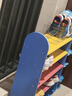 百目源兒童小型鞋架可愛卡通家用門口省空間小孩專用迷你寶寶鞋柜幼兒園 三層藍(lán)色 曬單實(shí)拍圖