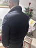 鴨鴨毛領(lǐng)羽絨服男2025冬季新款爸爸冬裝外套中老年男士休閑加厚保暖 藏青色 L 曬單實(shí)拍圖