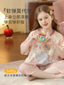 云想衣兒童睡衣夏季透氣莫代爾天使少女女童睡衣可外穿家居服童裝L碼 曬單實(shí)拍圖