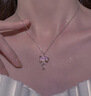 締晶S925銀項鏈女士高級感輕奢小眾精致2025新款生日禮物女生送女朋友 星球愛心項鏈+玫瑰禮盒 曬單實拍圖