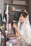 勤記魚尾婚紗新娘主紗高級(jí)魚尾輕婚紗新娘2025新款法式長袖蕾絲高端小 白色 XS 均碼 曬單實(shí)拍圖