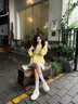 共跡gongji 孟子義同款25夏季新款半拖鞋女外穿板鞋男涼鞋休閑鞋子女帆布鞋 梔子白 /偏大半碼 37 （238mm） 曬單實(shí)拍圖