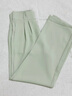 棉致冰絲薄款直筒休閑褲子女夏季2025新款潮流顯瘦垂感高腰闊腿西裝褲 9903果綠色【高品質(zhì)27.5】 L 100-115斤 曬單實(shí)拍圖