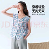 宜而爽【100%全棉抗菌防螨】女士背心開衫睡衣打底居家純棉無袖汗衫中老 曬單實拍圖