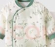 翹腳鴨（Tiptoe Duck）兒童睡衣40g夾棉服嬰兒衣服新生寶寶貼身內衣春秋冬季 竹林 110 曬單實拍圖