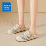 真維斯（Jeanswest）勃肯鞋女包頭半拖鞋女外穿夏季2025新款一腳蹬洞洞女鞋 米色 37 曬單實拍圖
