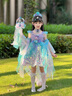 G.DUCKKIDS童裝洛麗塔公主裙女童連衣裙夏季美人魚裙子兒童蛋糕裙生日蓬蓬裙 單件裙子 110 尺碼4~5歲【100-110cm】 曬單實拍圖