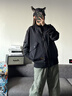 VIP飛行潮牌秋季新款ma1飛行員夾克男韓版棒球服寬松工裝外套飛行服 黑色 L 曬單實(shí)拍圖