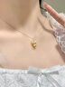 石光年輪 黃金手鏈女999足金庫洛米吊墜鎖骨鏈轉運珠編織手繩 庫洛米吊墜+項鏈 曬單實(shí)拍圖