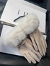 朗琦威尊德絨保暖騎行加絨加厚大毛口時(shí)尚觸屏可漏指防寒保暖冬天防風(fēng)手套 毛口金標米色 均碼 曬單實(shí)拍圖
