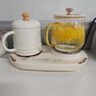 優(yōu)束雙壺組合養(yǎng)生壺辦公室小型煮茶壺玻璃煮茶器家用多功能燒水壺禮物L(fēng) 1.6L 雙底座養(yǎng)生杯（陶瓷杯+玻璃杯） 曬單實(shí)拍圖