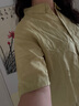 無印良品（MUJI）女式 棉漢麻短袖襯衫 女士襯衣內(nèi)搭上衣 25年夏季女裝 BCD90C5S 黃色 L (165/88A) 曬單實拍圖