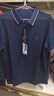 才子（TRIES）商務(wù)休閑POLO衫夏季短袖撞色條紋翻領(lǐng)T恤桑蠶絲柔順透氣時尚上衣 寶藍色 XL 50(175/92A) 曬單實拍圖