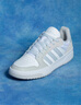 adidas ENTRAP美式校園風(fēng)運(yùn)動板鞋男女少年感復(fù)古籃球鞋阿迪達(dá)斯 白色/淺藍(lán)/灰色   40 曬單實(shí)拍圖