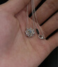 曼迪諾太陽(yáng)花培育鉆石戒指人工鉆石耳釘項鏈鉆戒結婚求婚訂婚結婚送女友 太陽(yáng)花項鏈1克拉D-E/VS 曬單實(shí)拍圖
