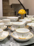 以辰釉下彩2025新款高顏值碗碟套裝家用陶瓷餐具套裝碗盤(pán)碗筷喬遷送禮 竹影拾翠10人食5英寸飯碗 46件套 曬單實(shí)拍圖