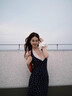 允橘吊帶連衣裙裙子女夏季2025新款長裙法式碎花度假海邊沙灘裙純欲 藍色扭結(jié)碎花掛脖連衣裙 M 建議95-105斤 曬單實拍圖