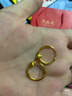 周六福（ZLF）  黃金耳飾女款足金5G金無極金珠耳環(huán)閃耀 計價 1.33g 曬單實拍圖