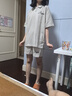 XIPR韓系時尚運動套裝女夏季寬松顯瘦韓版學生polo短袖短褲休閑 麥色 【棉質(zhì)兩件套】 L 【建議100-115斤】 曬單實拍圖