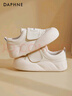 達芙妮厚底小白鞋女面包鞋2026春季新款增高魔術(shù)貼丑萌休閑板鞋女 曬單實(shí)拍圖