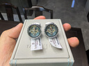 TATEOSSIANRT陀飛輪機(jī)芯轉(zhuǎn)動齒輪袖扣男士法式袖口釘輕奢飾品節(jié)日禮物送男友 新磨砂銀湖藍(lán)底（現(xiàn)貨） 曬單實(shí)拍圖