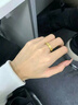 老鳳祥足金999情侶戒指開口砂面素圈生日禮物送男友女友禮物七夕節(jié) （今日/次日達(dá)）金重約3.2g（女戒）*贈品牌禮盒 曬單實(shí)拍圖