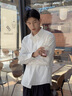 名創(chuàng)優(yōu)品（MINISO）白襯衫男款長袖春秋季簡約百搭通勤外套男士易打理高級感翻領(lǐng)襯衣 白色(空白) L /175(體重120-140斤左右) 曬單實(shí)拍圖