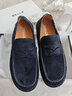 百麗（Belle）一腳蹬休閑豆豆鞋男秋新款舒適軟底樂(lè )福鞋A2045CM5 藍色 41 (255mm) 曬單實(shí)拍圖