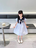G.DUCKKIDS童裝女童連衣裙夏季2024新款洋氣女大童夏裝學(xué)院風(fēng)純棉兒童裙子潮 藏青 吸汗棉質(zhì) 160 建議150-160cm12-13歲 曬單實拍圖