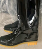 樂(lè )優(yōu)佰易 雨鞋黑色雨靴高筒42碼 防水鞋膠鞋戶(hù)外雨天耐磨不易滑 曬單實(shí)拍圖